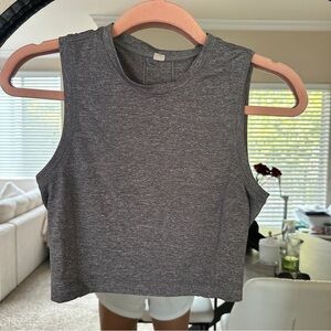 Lululemon Cropped Gray Sleeveless Women's Top Size 4